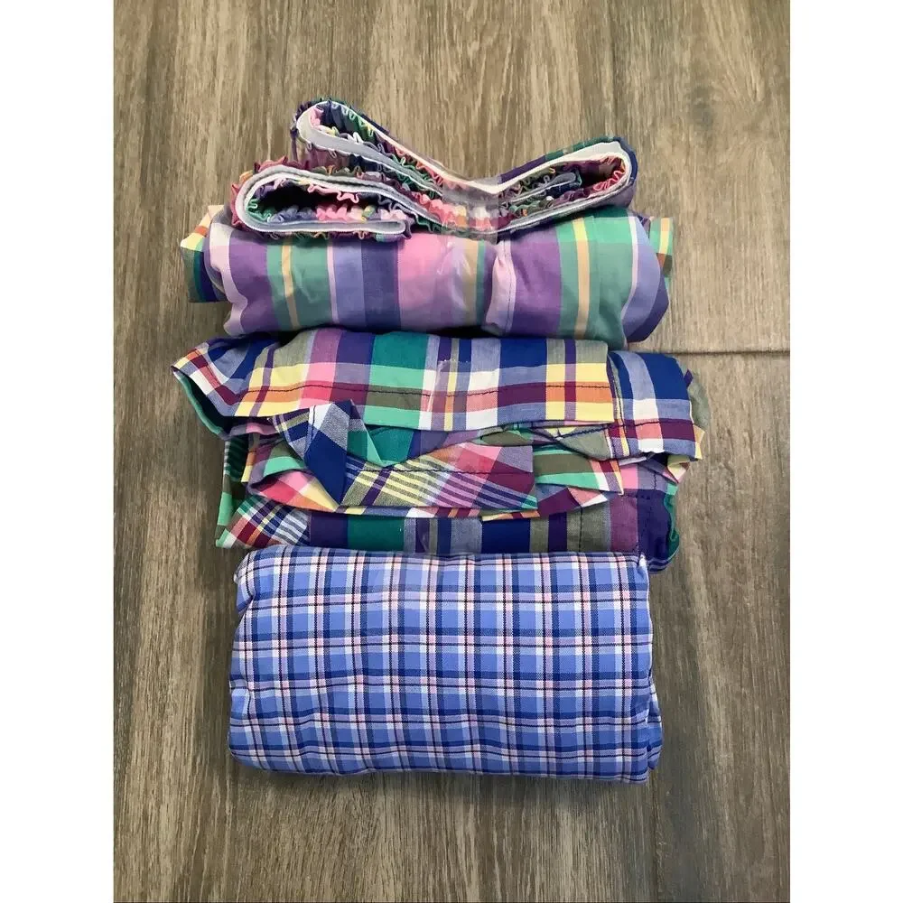 Polo Ralph Lauren Men's L 3 Pack Plaid Classic Cotton Woven Boxers Short C4-4